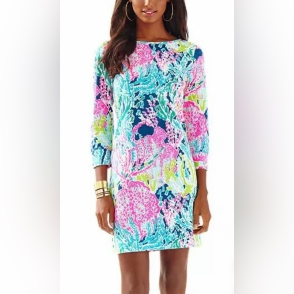 Lilly Pulitzer Let’s Cha Cha Marlowe Coral Print Dress
Size XXS